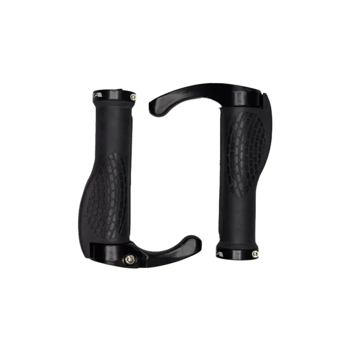 Manopla GTA Comfort 130mm em Borracha TPR com Trava e Bar End – Preta