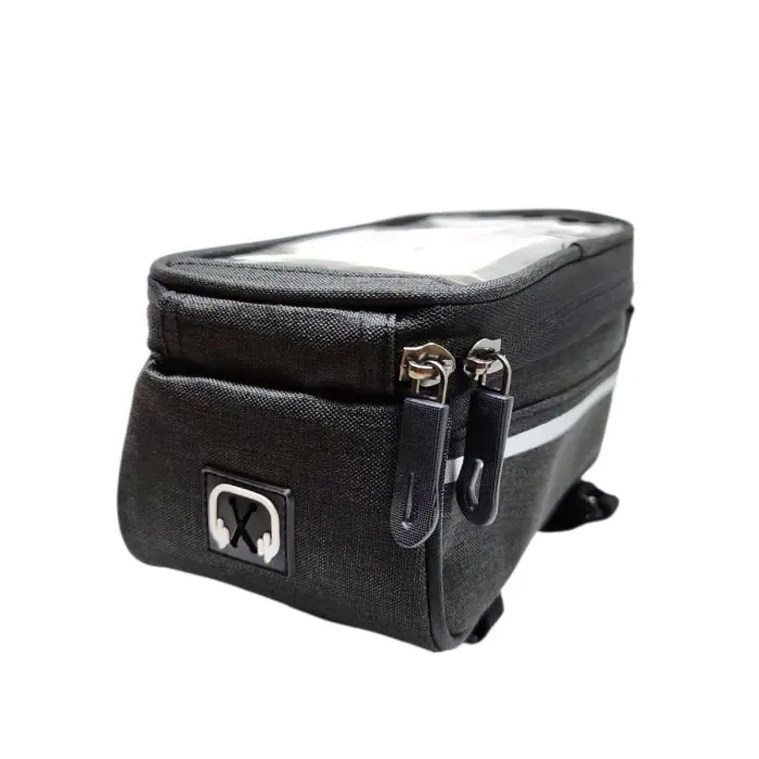 Bolsa de Guidão Elleven 1Lt Impermeável c/ Zíper Porta Celular Preto