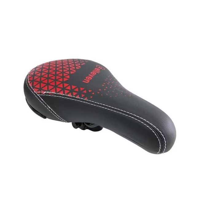 Selim BMX 240mm x 160mm - ELLEVEN - Preto+Vermelho