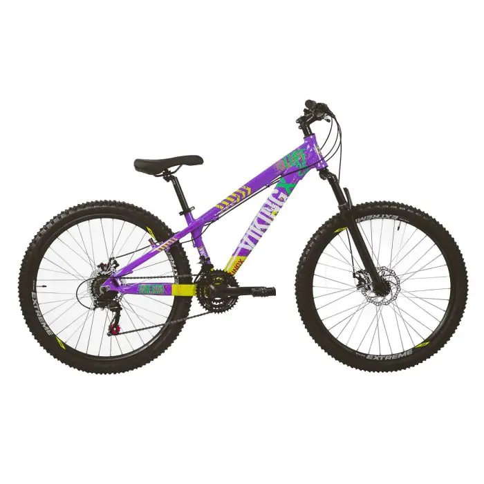 Biclicleta VikingX Tuff X25-Amarelo e Roxo