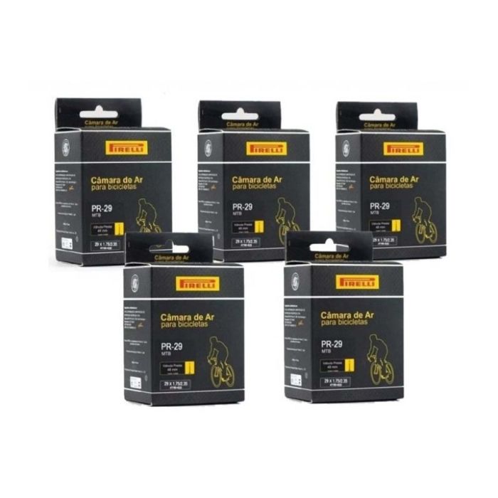 Kit 5 Unidades Câmaras Pirelli 29x2.25 48mm