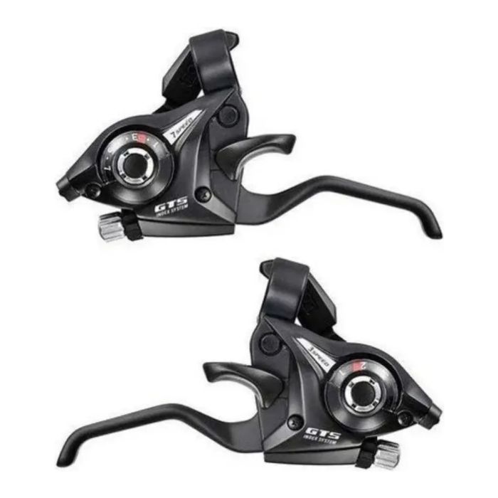 Alavanca de Câmbio Passador Rapid Fire GTS 3x7 21 Velocidades com Maçaneta - Preto