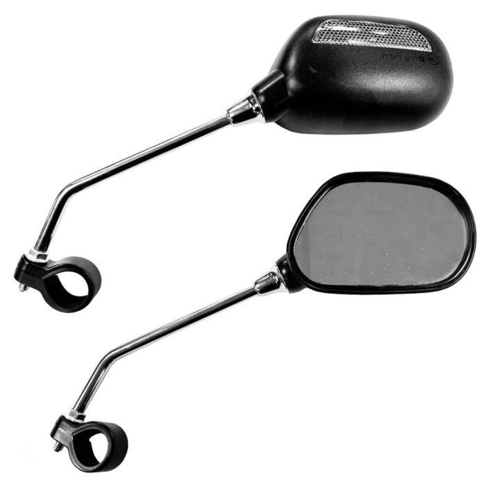 Par Espelho Retrovisor Bike Bicicleta C/ Refletor Retangular