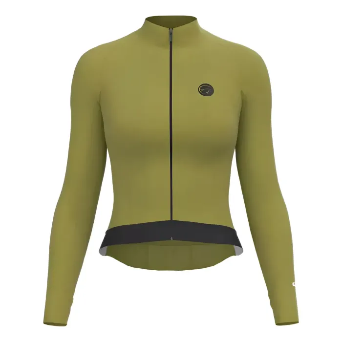 Camisa Ciclismo Feminina Manga Longa Mauro Ribeiro Fiber  Oliva 