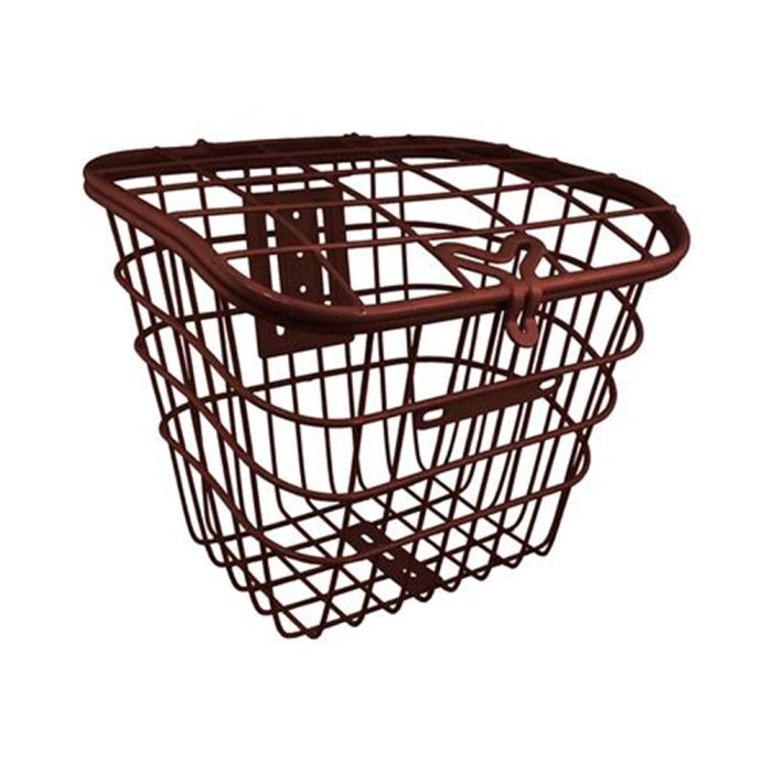 Cesta de Bicicleta Vazada 26 Oval com Tampa Estilo Retrô