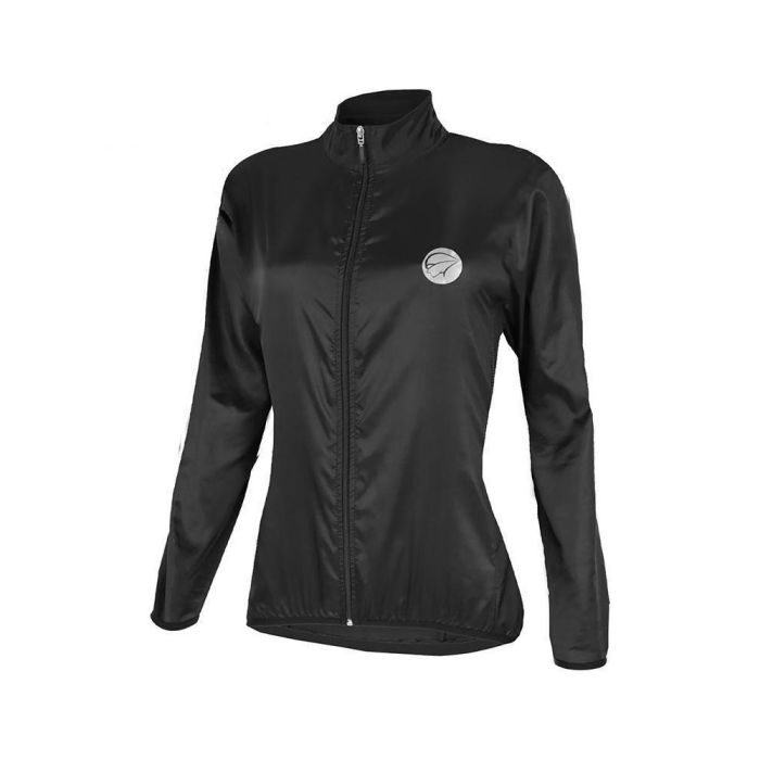 Jaqueta Corta Vento Feminino Ciclismo Mauro Ribeiro Black Speed