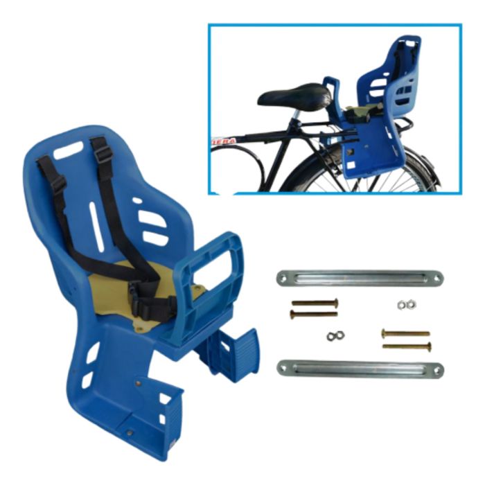 Cadeirinha Traseira p/ Garupa GTS c/ Cinto e Apoio Pé  -Azul