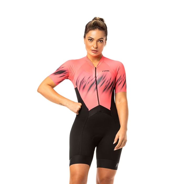 Macaquinho Ciclismo Feminino Furbo Alive com Manguito