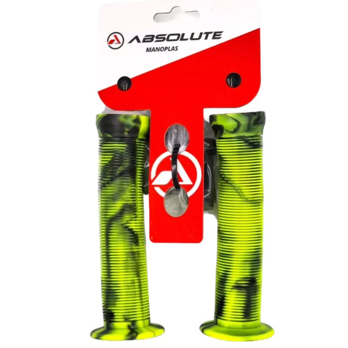 Manopla Absolute Bmx Colorida Manobras Grau Plug 145mm