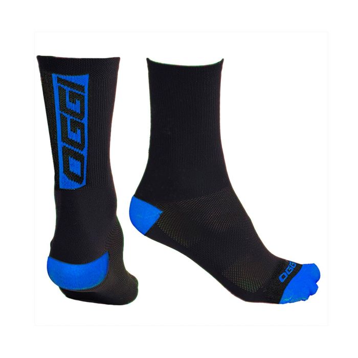 Meia Cano Longo Oggi Preto e Azul