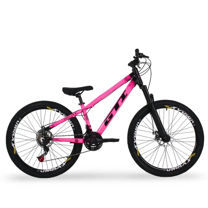Bicicleta Freeride Grau GTI Wolfline 21v Rosa
