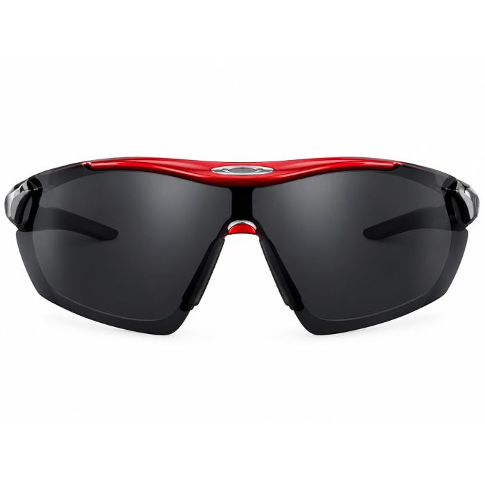 Óculos Ciclismo Vessel Shape Proteção UV400 Vermelho com Cinza