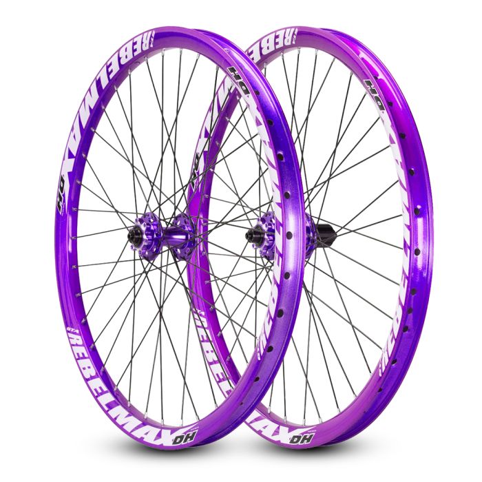 Roda Aro 26 Bike Grau Rebelmax DH Roxa Cubo Barulhento