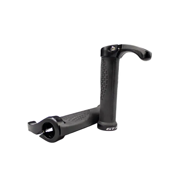 Manopla GTA Comfort 130mm em Borracha TPR com Trava e Bar End – Preta