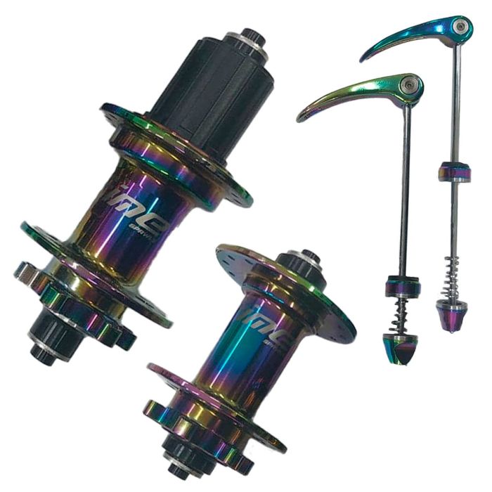 Par Cubo Absolute Prime 6 Pawls Oil Slick 9mm Blocagem ou 142mm x 12mm 28 Furos Núcleo HG