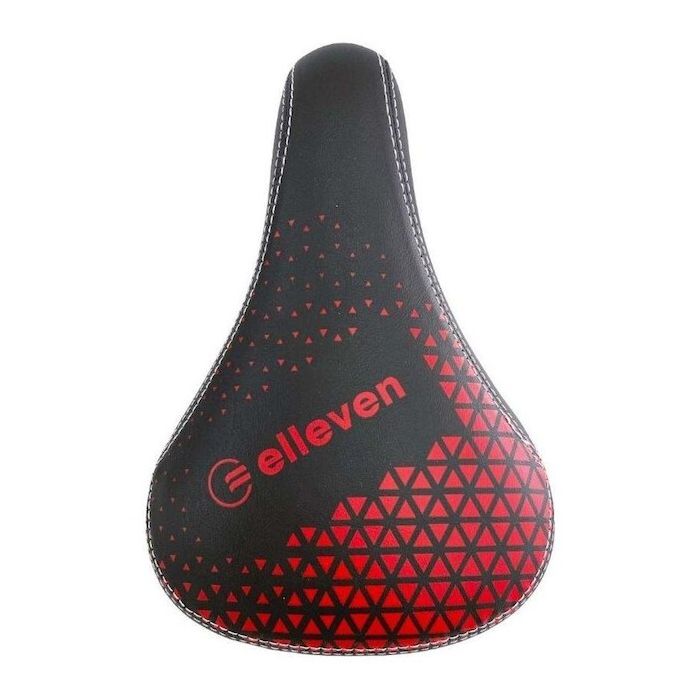 Selim BMX 240mm x 160mm - ELLEVEN - Preto+Vermelho