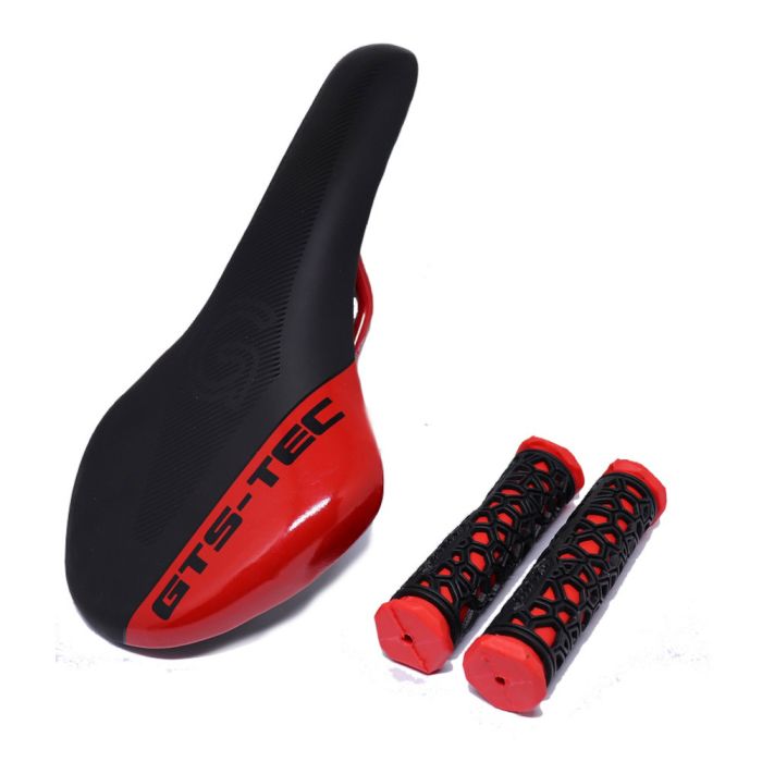 Kit Selim e Manopla Gts Speed Mtb Side Vermelho