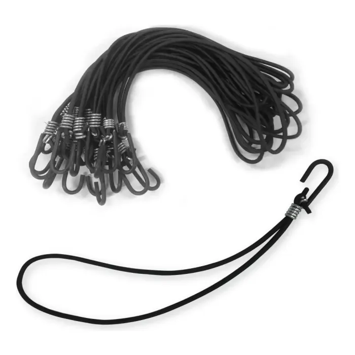 Kit 10 Extensor Elástico Linha Pesada Corda Lona Fixador 35 Cm