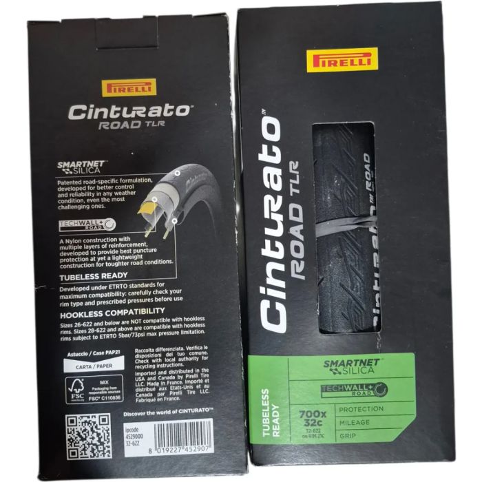 Pneu Pirelli Cinturato Road TLR 700x32C Tubeless Ready Preto