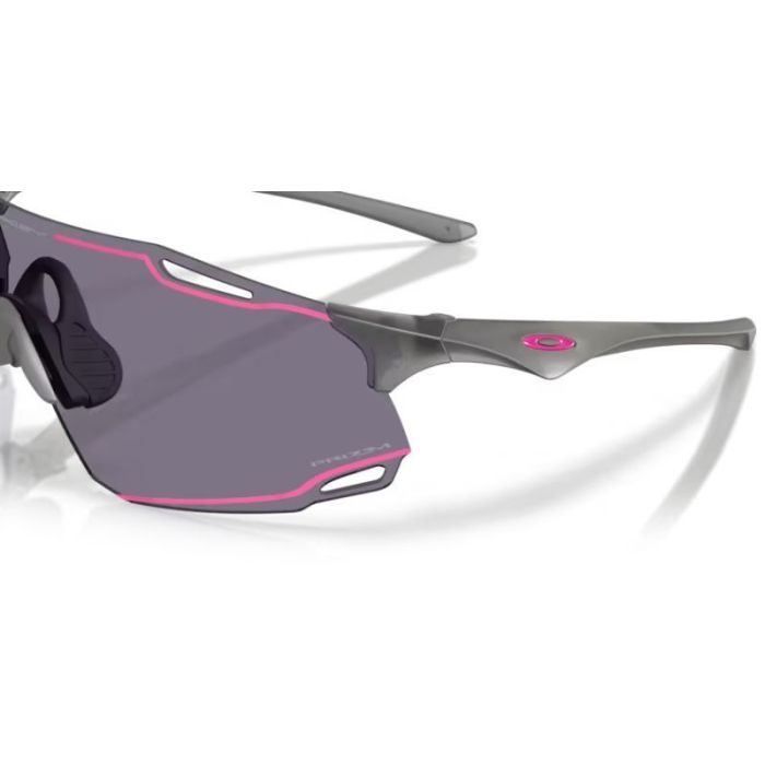 Óculos Ciclismo Oakley Cybr Dyno Matte Grey Smoke Prizm Grey w/ Pink Ink