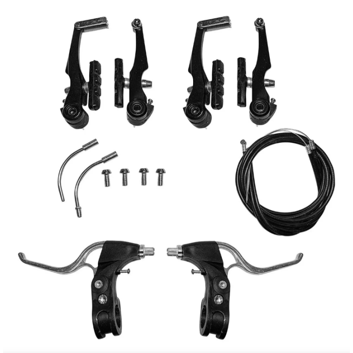 Kit Freio V-brake Alumínio GTS com Manete e Cabos 