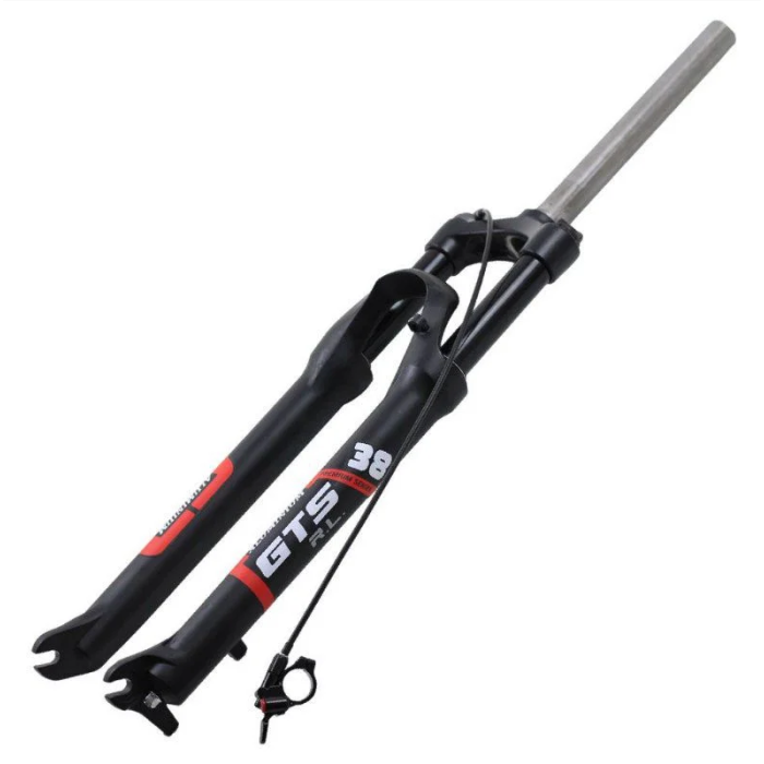 Suspensão 29 Bicicleta GTS Trava No Guidão Espiga Lisa Reta Curso 100mm em Aluminio